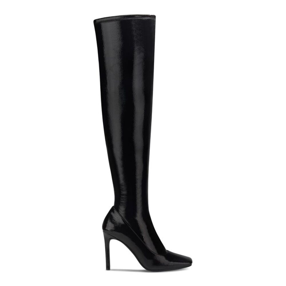 INC Womens Black Flexible Sole Keenah Square Toe Stiletto Zip-Up Boots Shoes 8 M - Picture 2 of 4